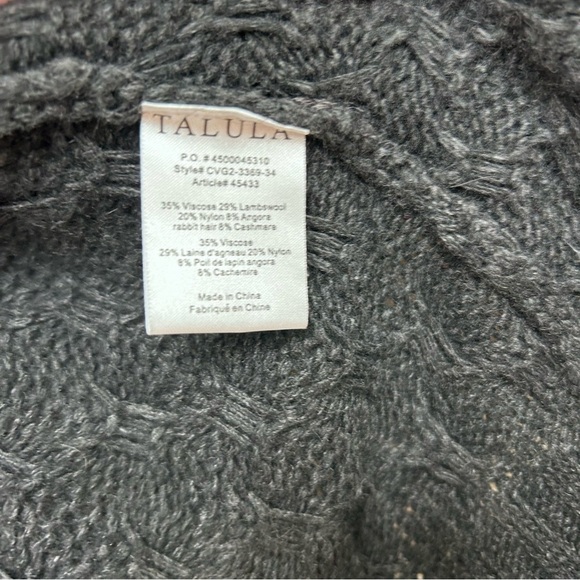 Aritzia Angora Wool Cashmere Greenpoint Knit Cardigan Dark Grey XS - Picture 9 of 9